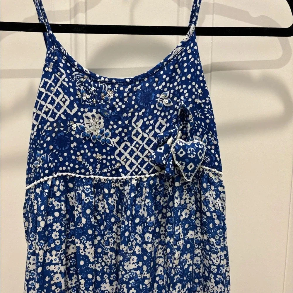 Poupette St. Barth Girls' Multi Print Tiered Sun Dress